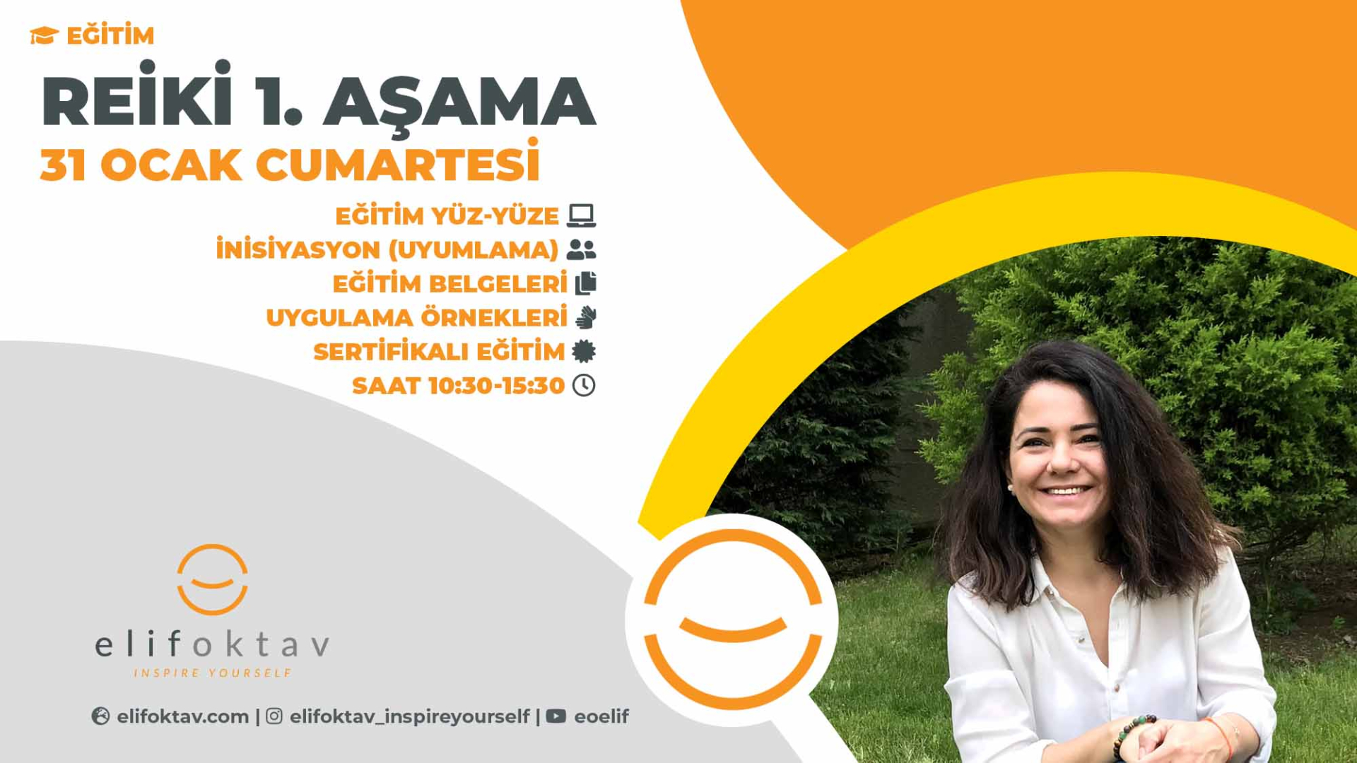 Reiki 1. Aşama Eğitimi <br>31 Ocak Cumartesi